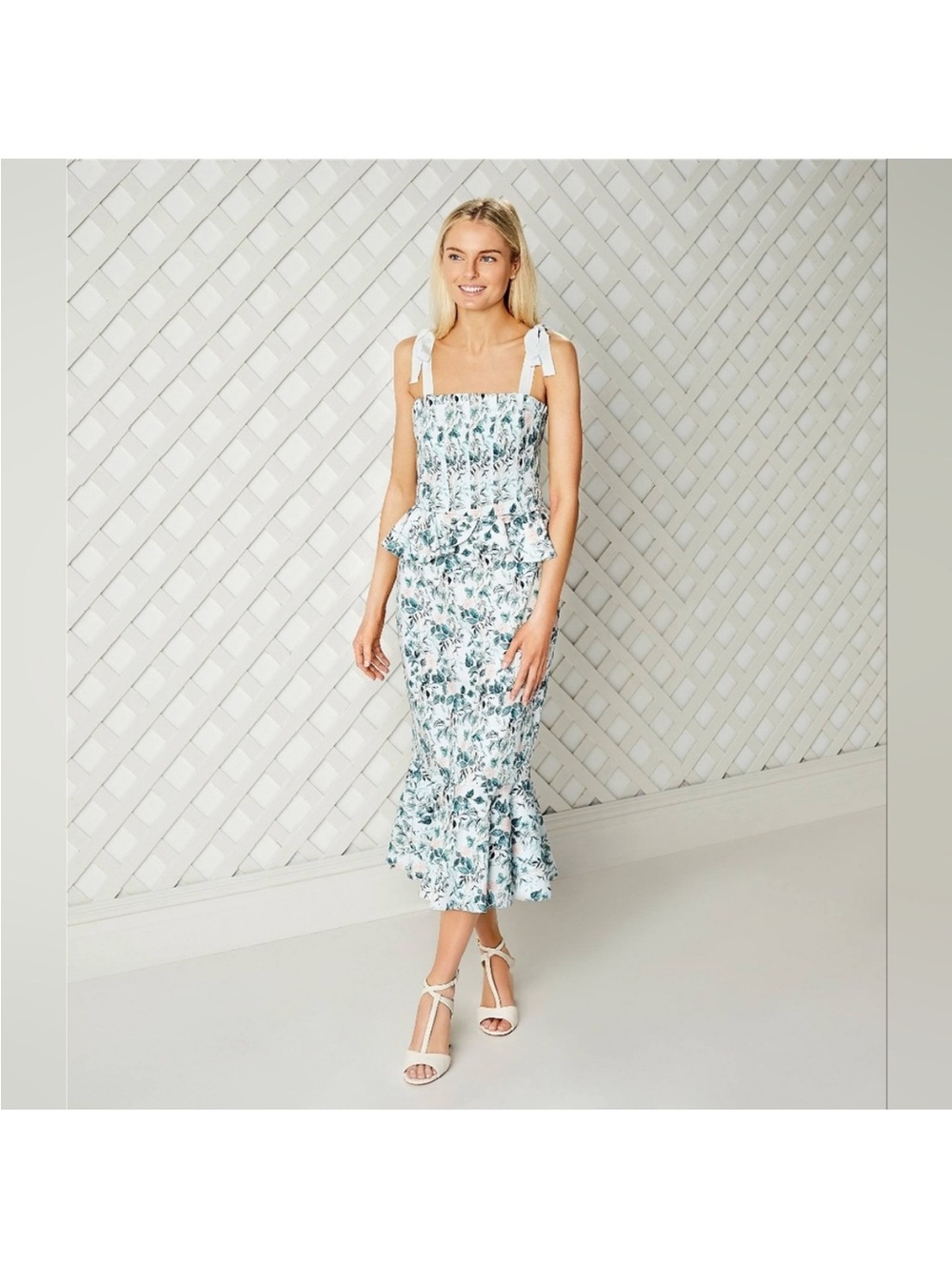 Antonio Melani x Born on Fifth Pippa Fit and Flare Peplum Dress Size